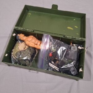 1996 GI Joe 12” Action Figure Lot Hasbro Footlocker + Gear Army Military VTG